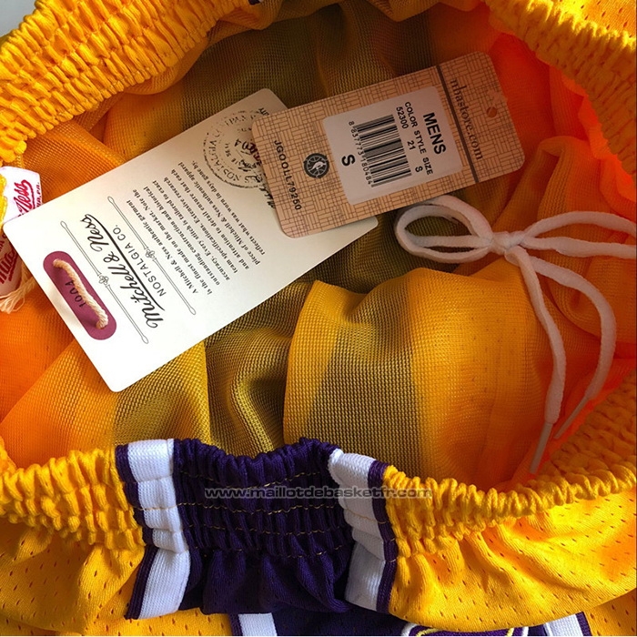 Short Los Angeles Lakers Mitchell & Ness 2009-10 Jaune
